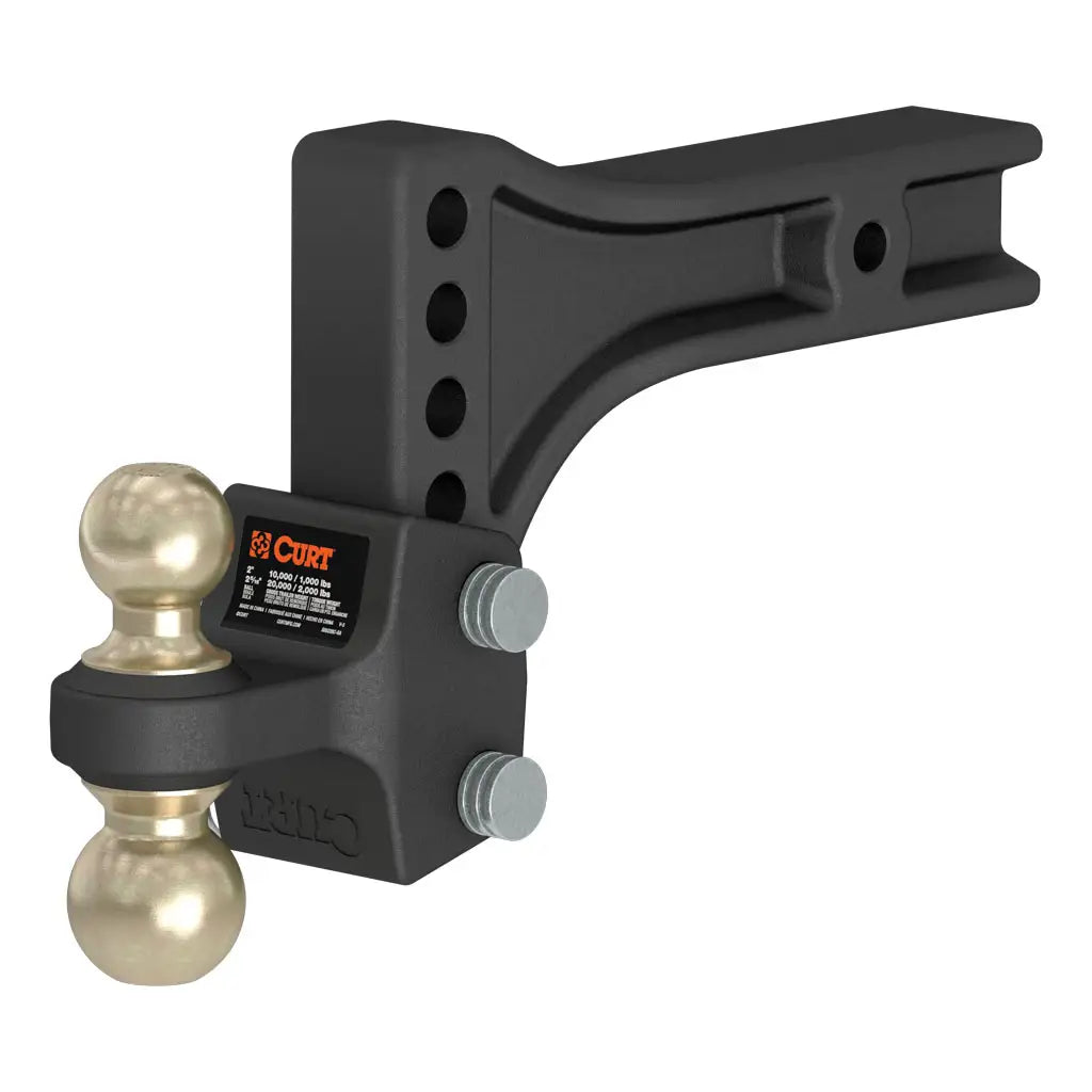 HD Adjustable Trailer Hitch Ball Mount with Dual Ball, 2-1/2" Shank, 20K #45937